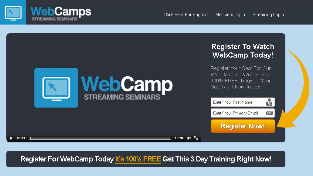 webcamp booking